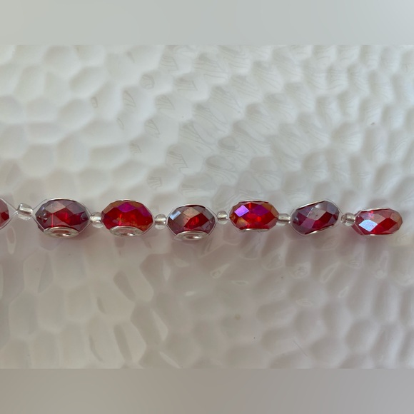 Mixed Red Multi Faceted Glass Bead Rondelles for Jewelry Craft Making - Picture 6 of 7